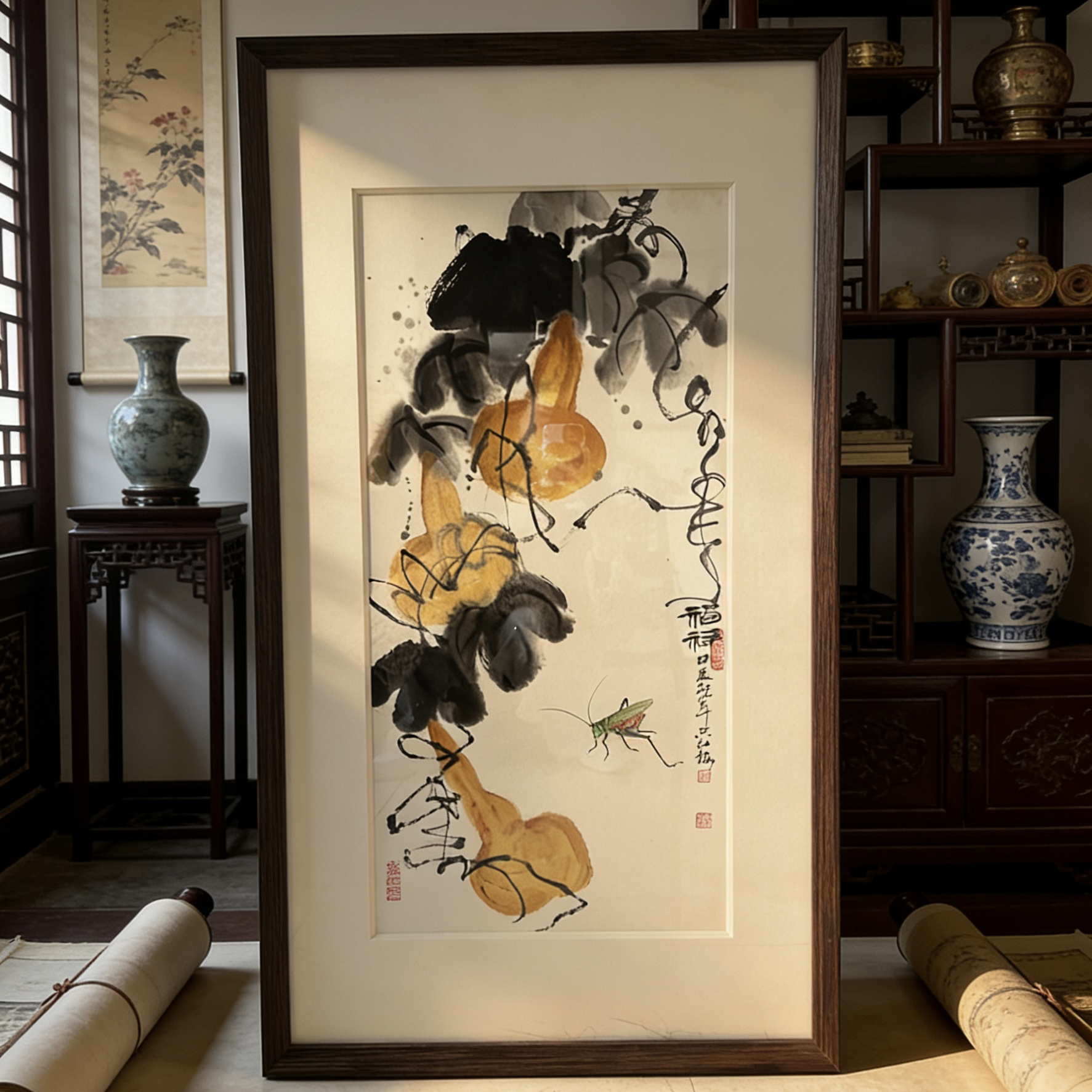 五福临门只老师作品