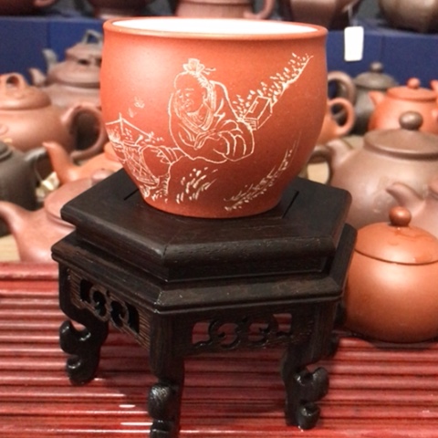 紫砂茶壶进*将坡杯子
