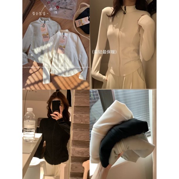 孟婆家【绒绒lu系】原包装！秋冬一体磨毛绒收腰立领外套～130