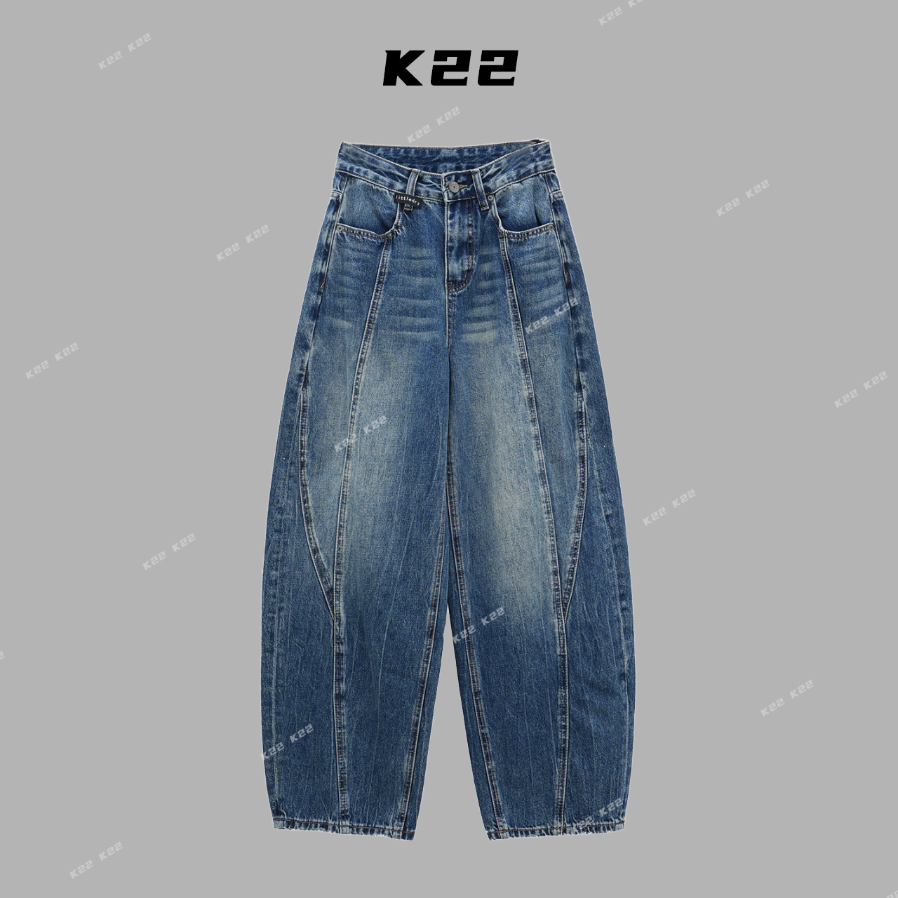 K22｜“会呼吸的牛仔”轻奢牛仔没有中间商-弯刀堆堆裤ZS88801
