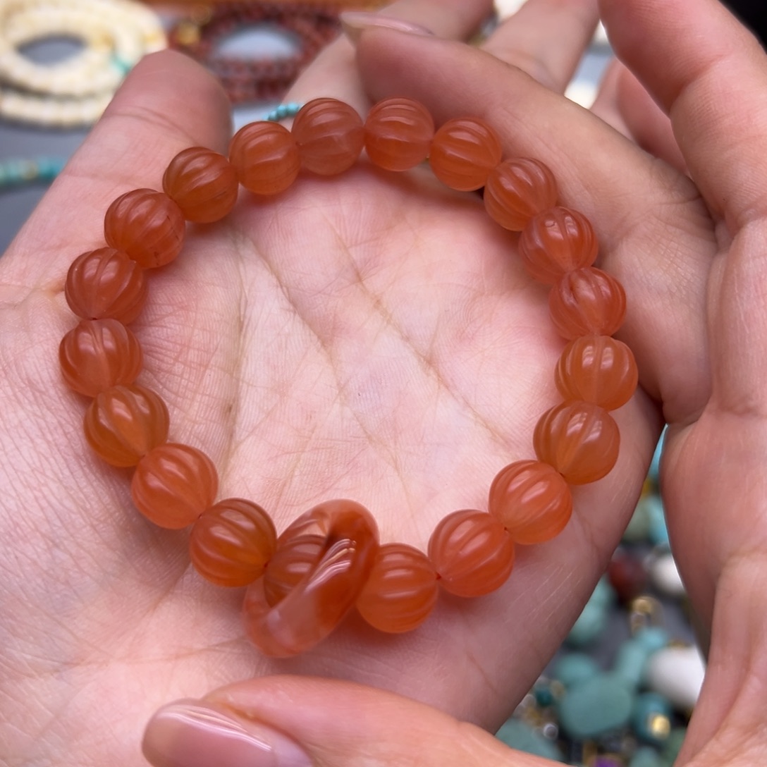南红玛瑙未镶嵌手链手串