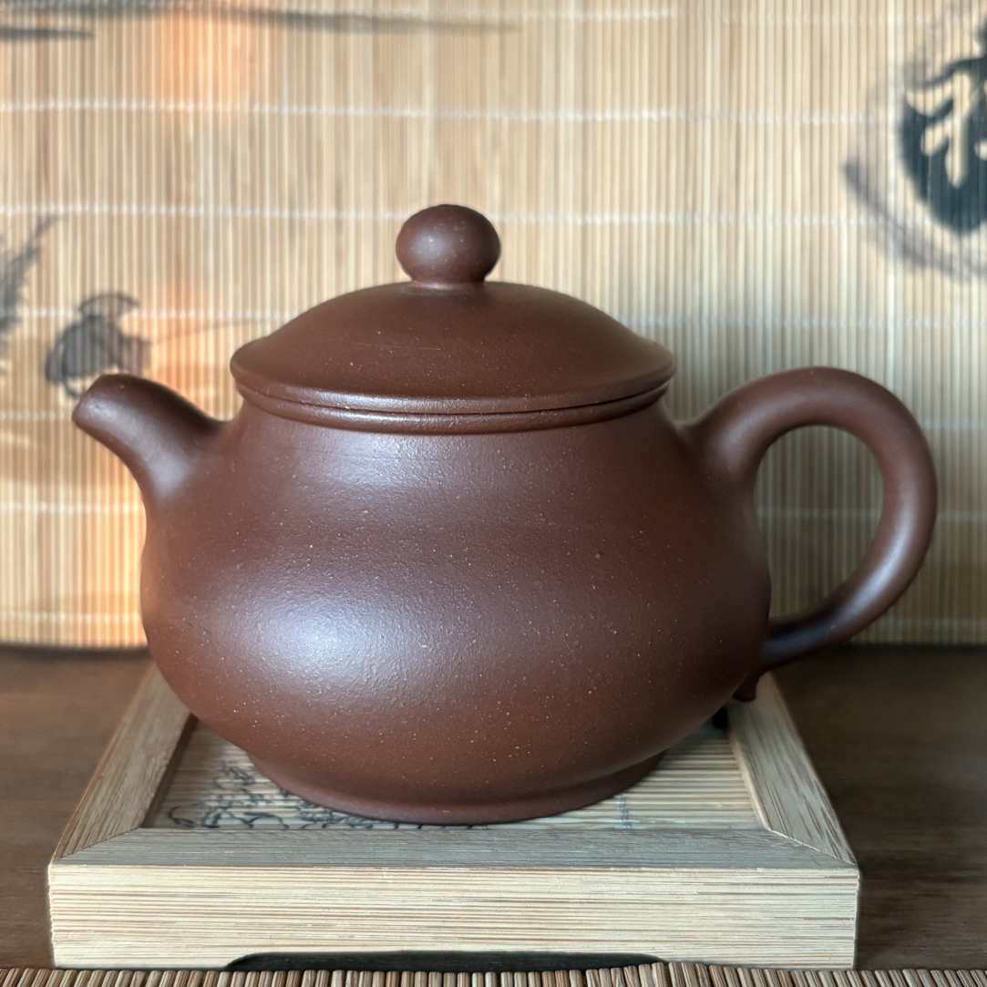 微瑕潘壶半手工制作240cc原矿紫泥泡茶壶