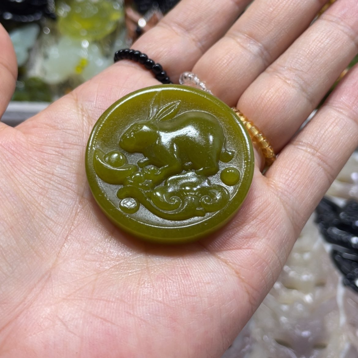 【闪购商品】岫玉颈饰未镶嵌40吊坠