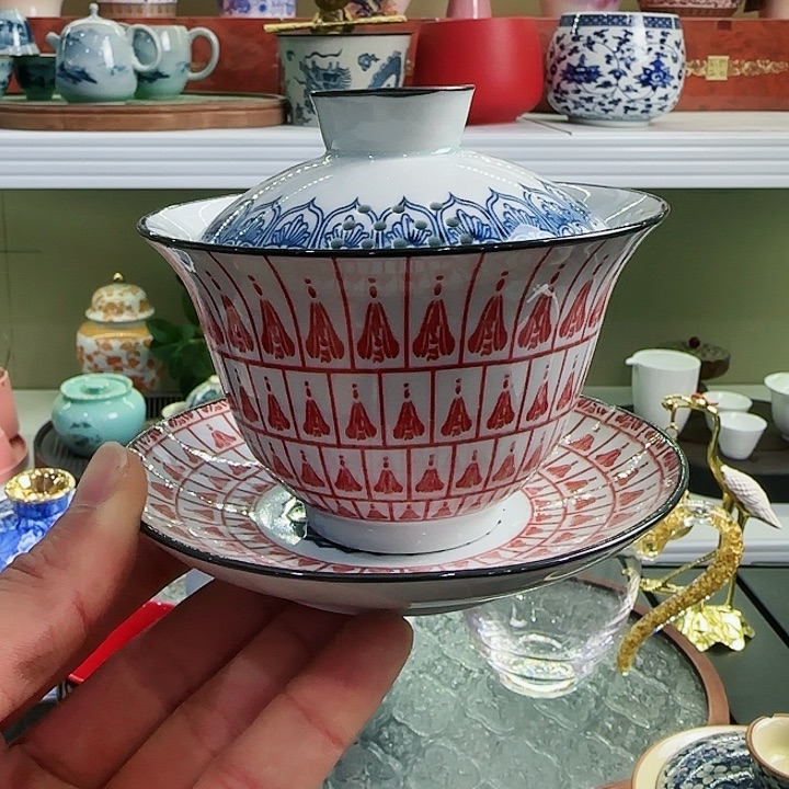 青花瓷器茶叶罐陶瓷茶具玻璃