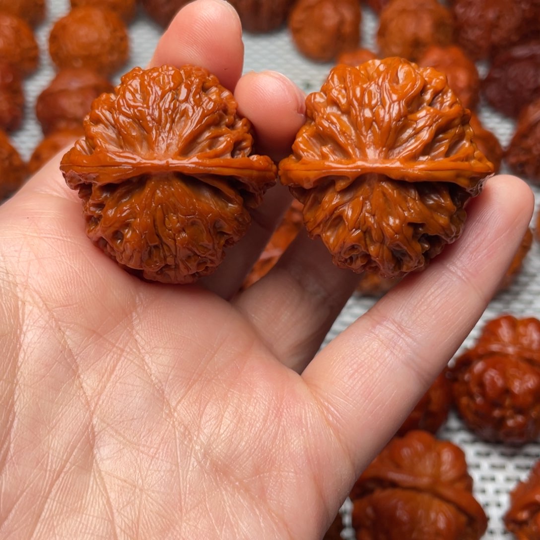 桃核吊坠文玩核桃 手把件 苹果圆 37