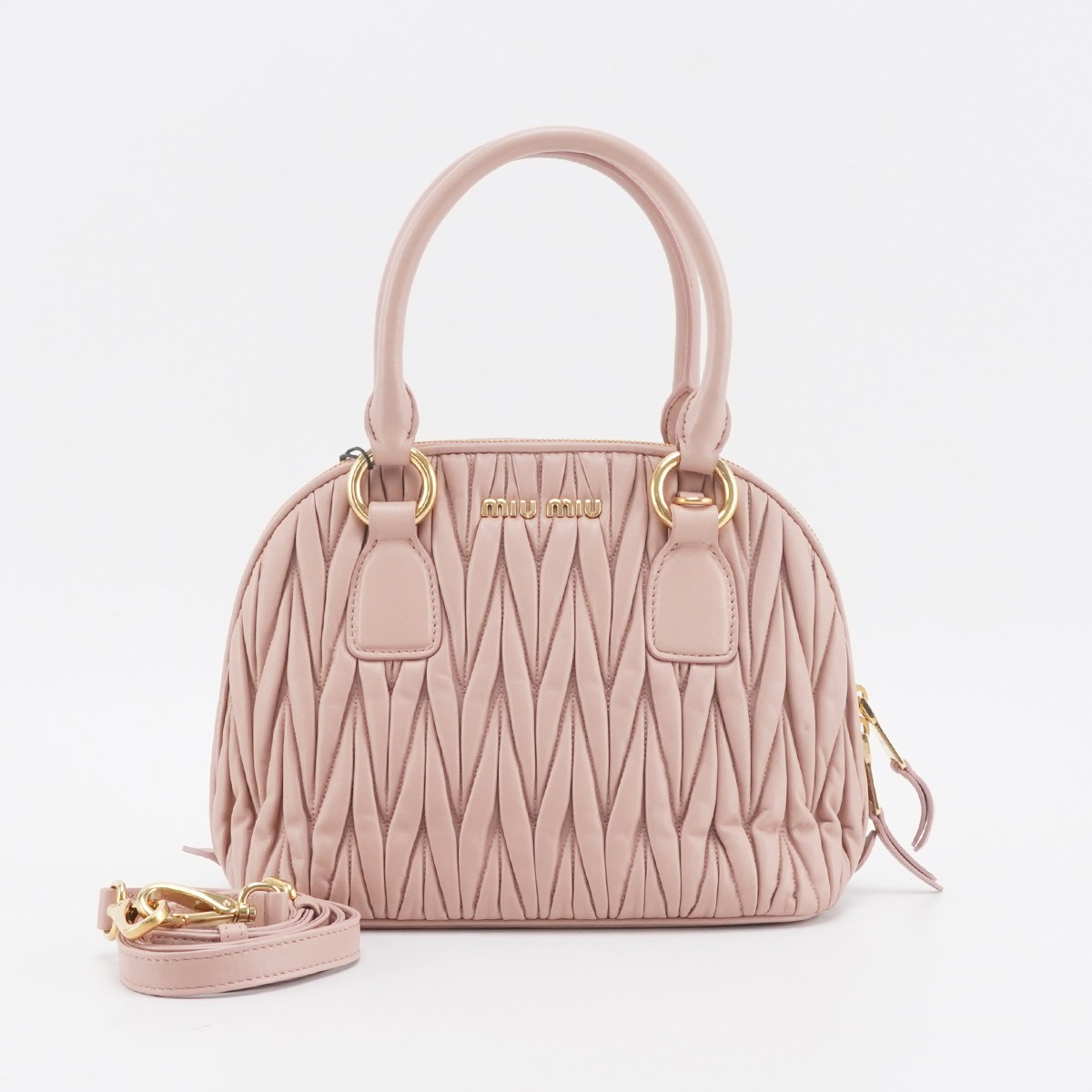 99新 MIU MIU/缪缪 【总仓】MiuMiu粉色 贝壳包/BGB200670001/98新