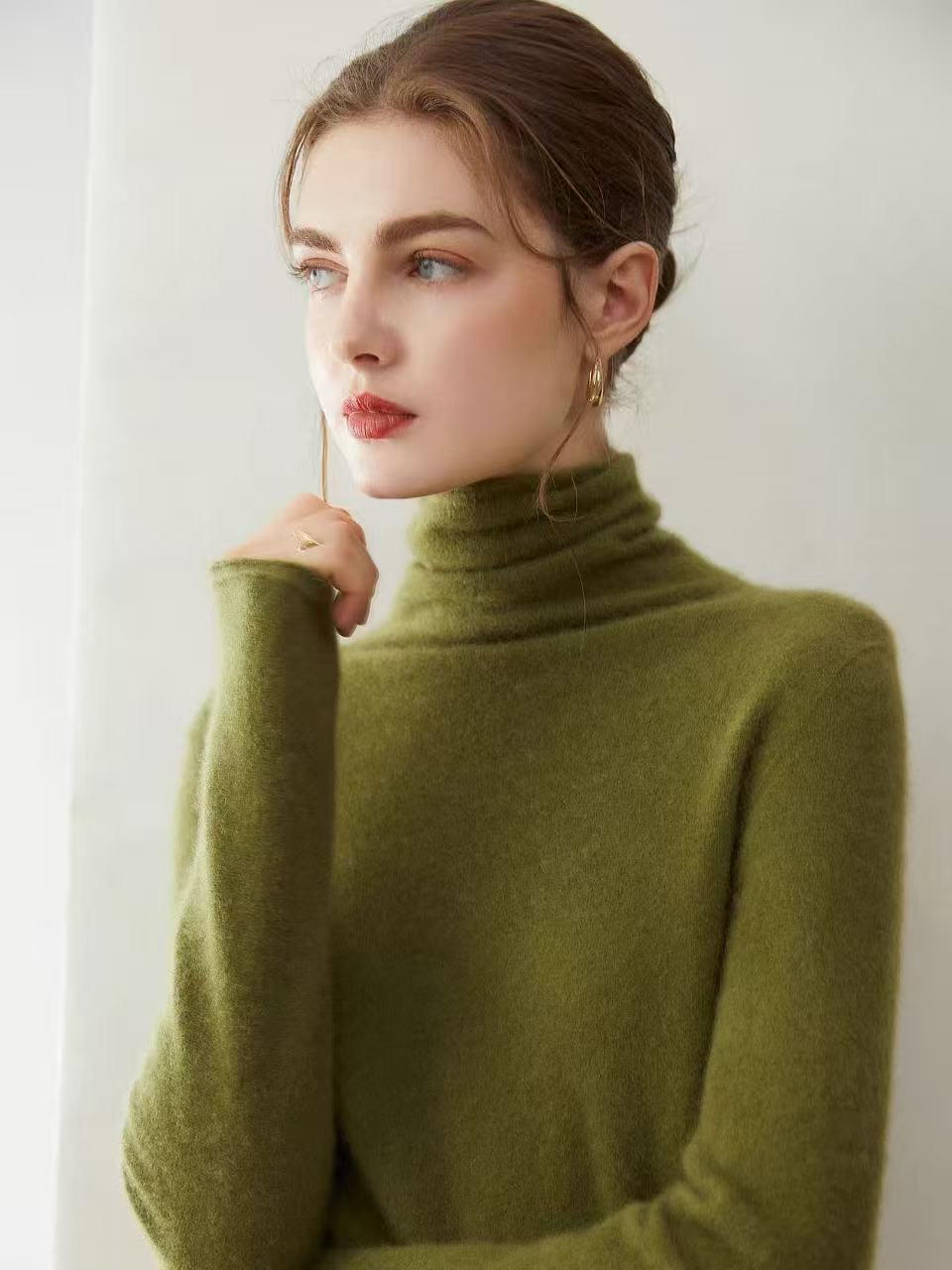 高品质糖果色女衫针织高领打底上衣