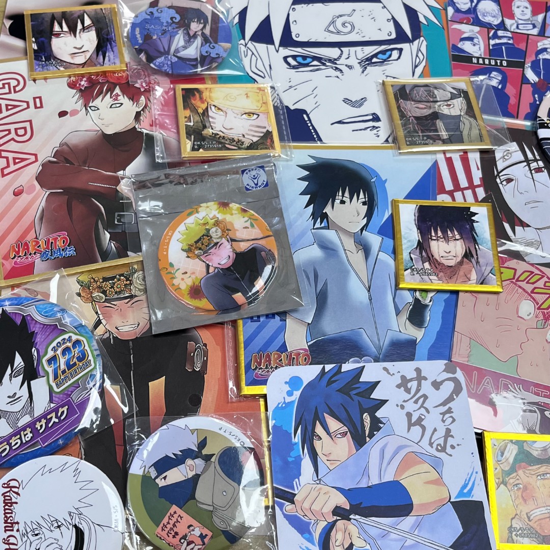 火影忍者金属吧唧精美色纸小卡