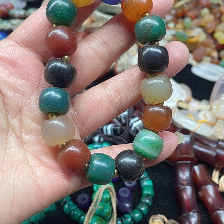 玛瑙/玉髓未镶嵌玛瑙手镯项链谢谢谢