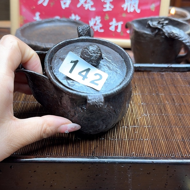 纯手工制作粗陶茶具