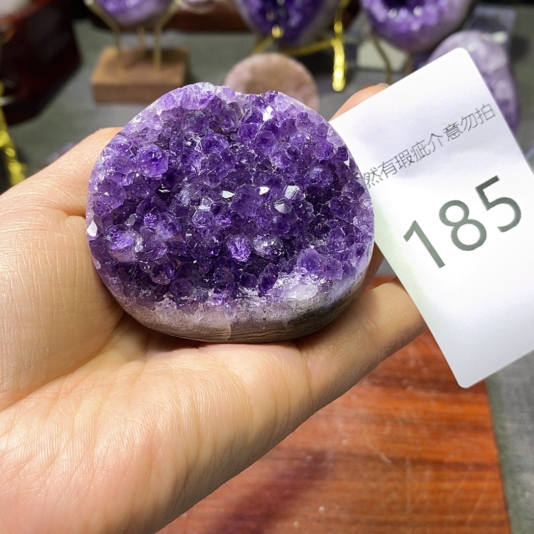 未镶嵌紫晶珠宝半成品