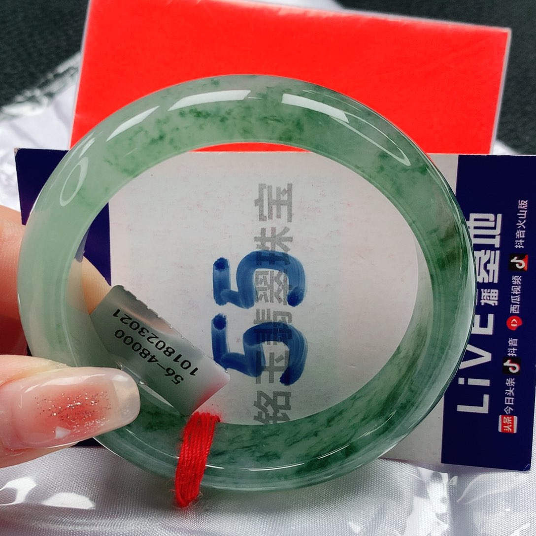 翡翠手镯未镶嵌古*缅甸天然a货翡翠55