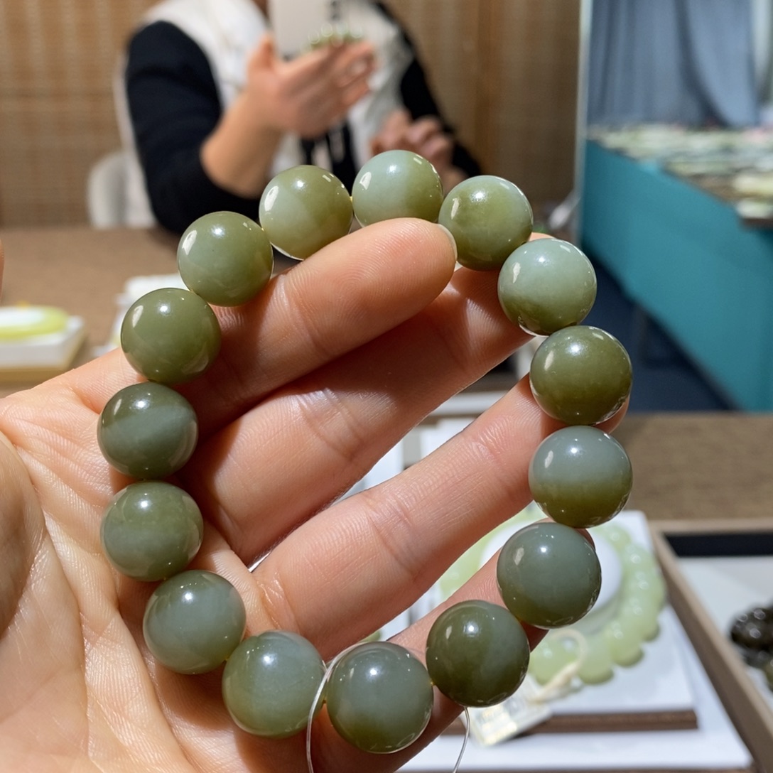 和田玉未镶嵌手链114