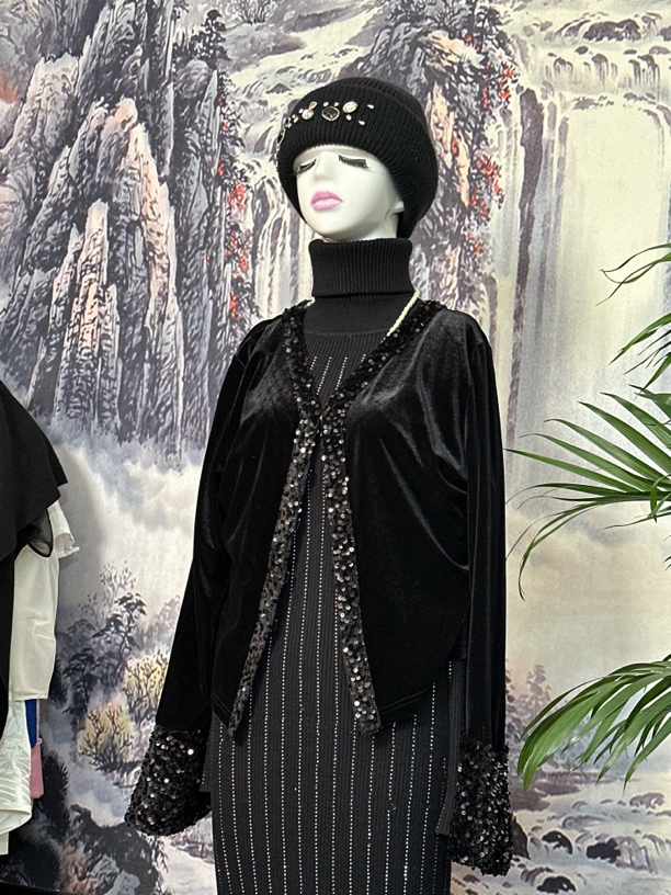 黑色小香风法式半身裙气质轻熟减龄穿搭套装