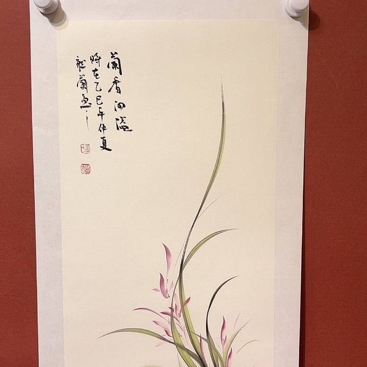 国画听兰老师花鸟