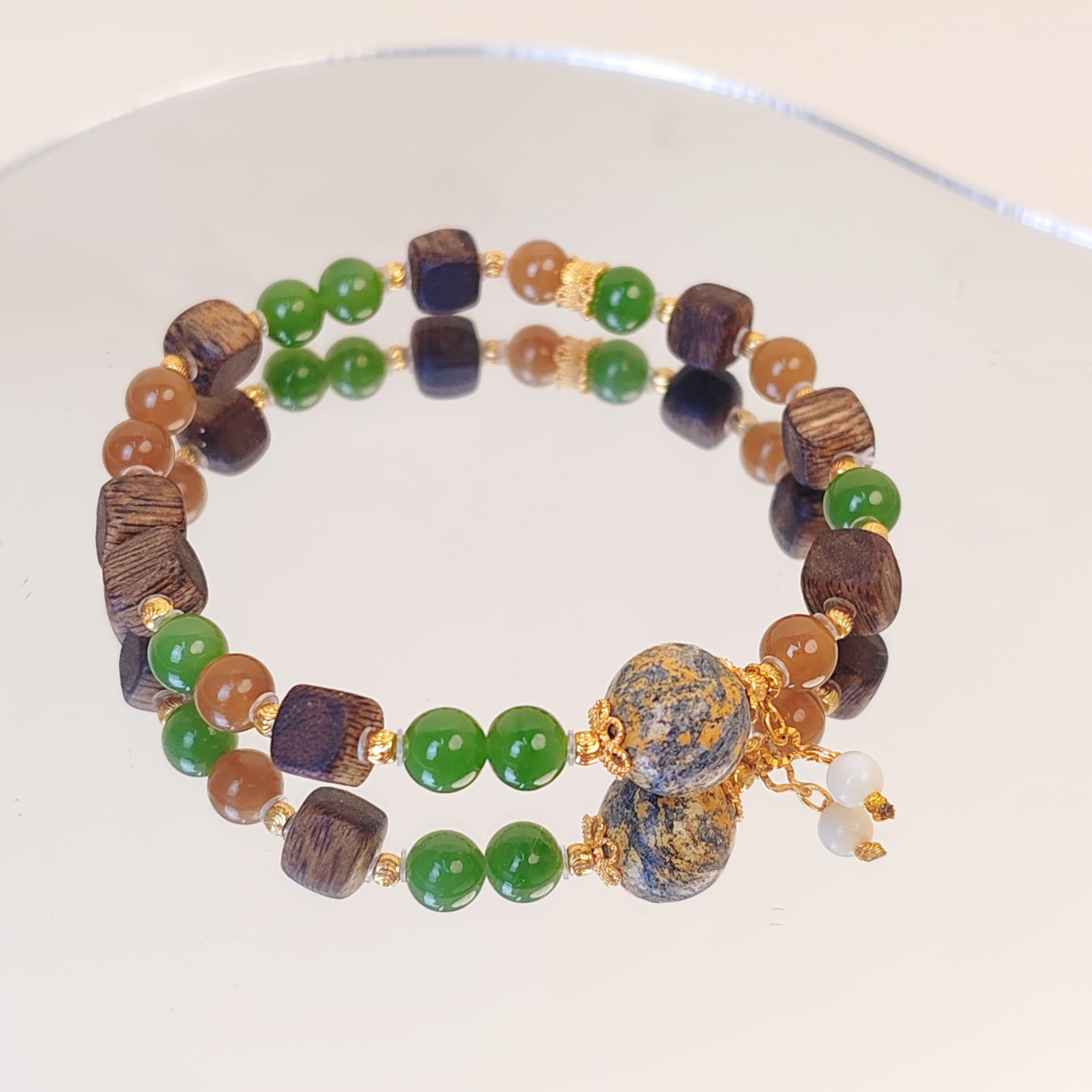 黑棋牛肉块猛犸滴流手串（多样性发其一）