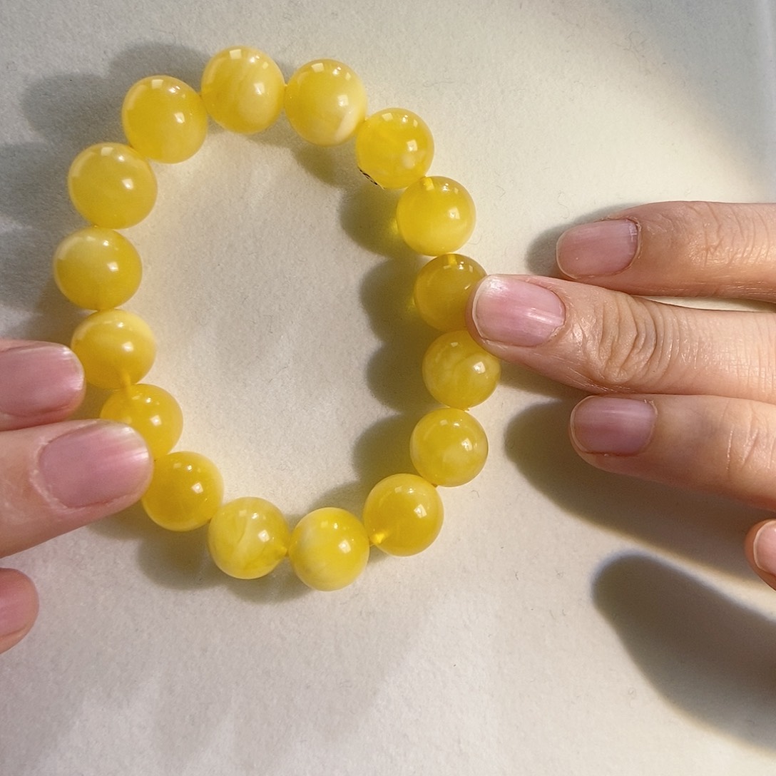 蜜蜡手链未镶嵌圆珠