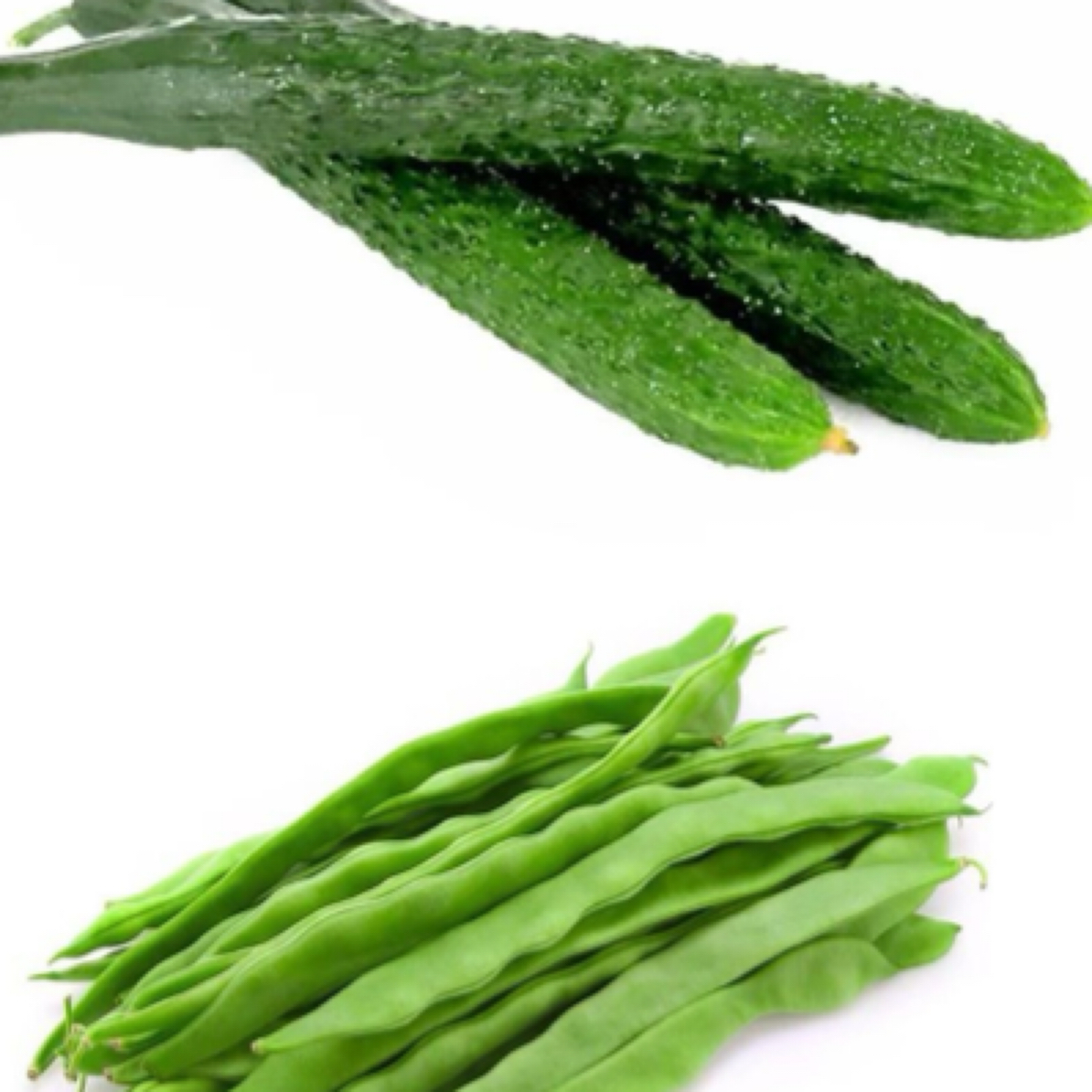 【众旺农场】扁豆角2斤➕黄瓜2斤 新鲜现摘 顺丰包邮