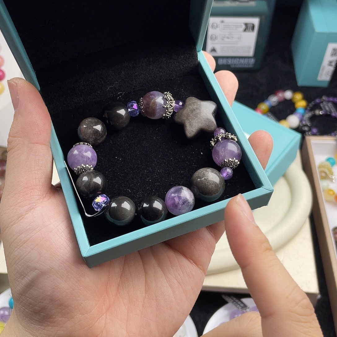 水晶手链银S925镶嵌