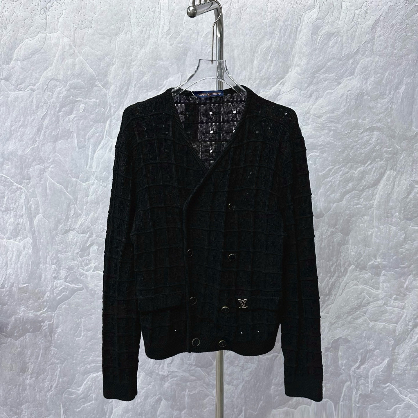 未使用 LouisVuitton/路易威登 FW25金属logo镂空外套XL码J01041