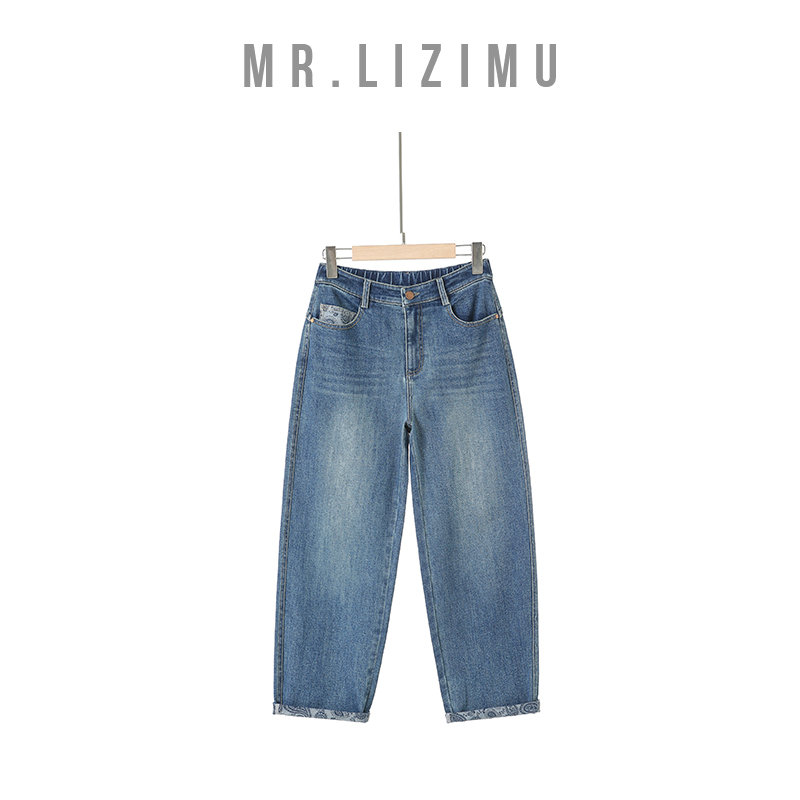 李子木先生宽松遮肉九分裤牛仔裤秋季女款爆款2025新款阔腿老爹裤