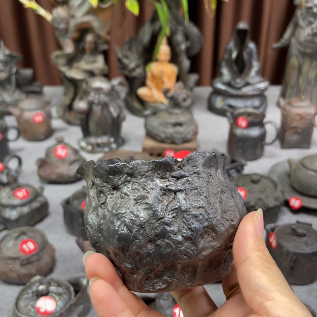 煤***板全手捏柴烧茶器公道