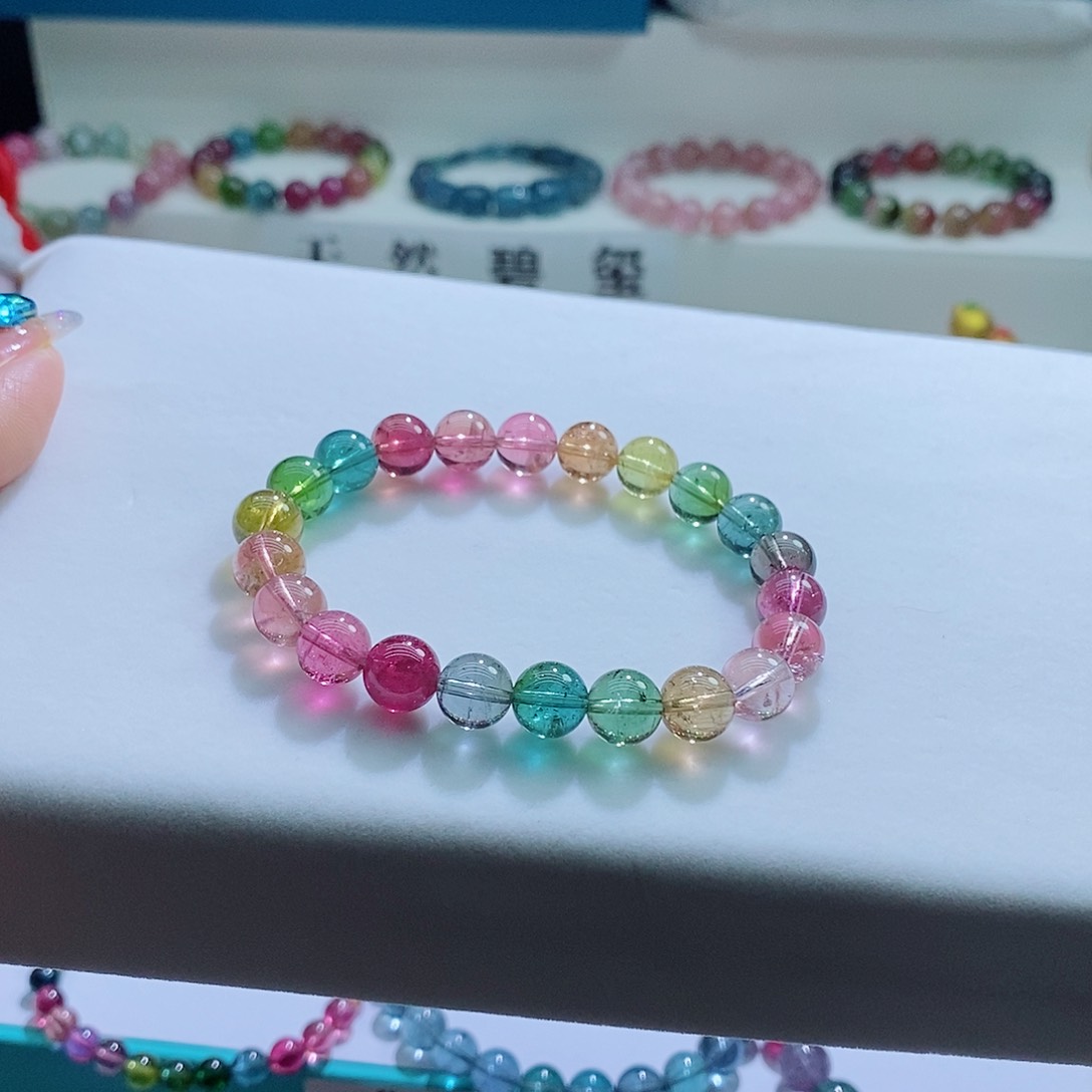 碧玺手链未镶嵌8mm左右