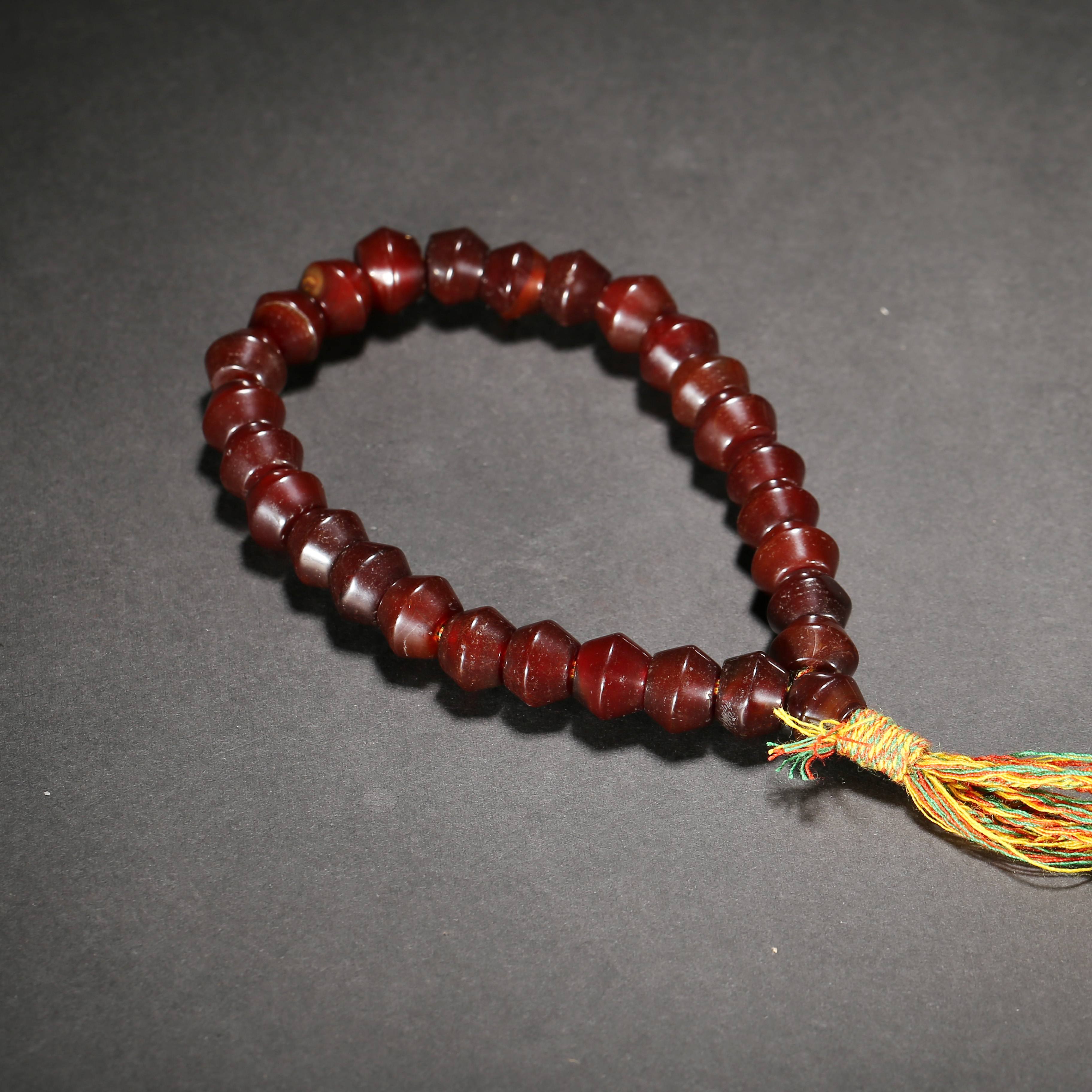 清代*红玛瑙手持/02MJ1916/玛瑙【北京文博】