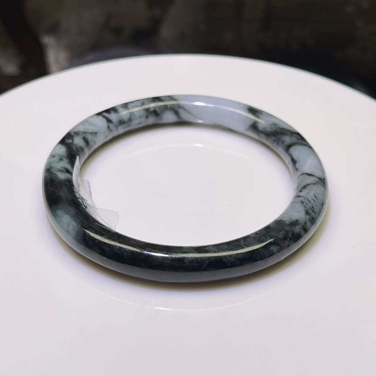 a货翡翠飘花叮当镯0004