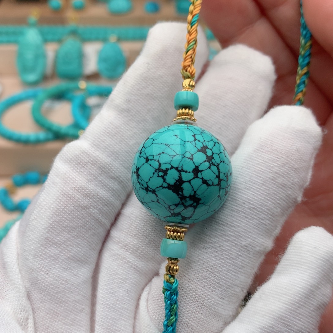 绿松石未镶嵌珠宝奇石22.8mm