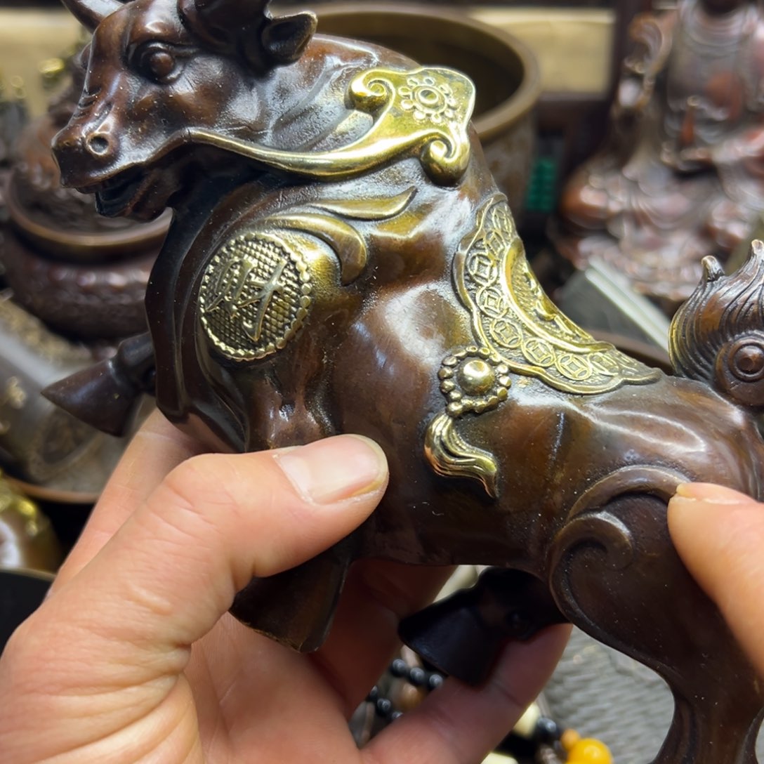 铜摆件欢迎欢迎你
