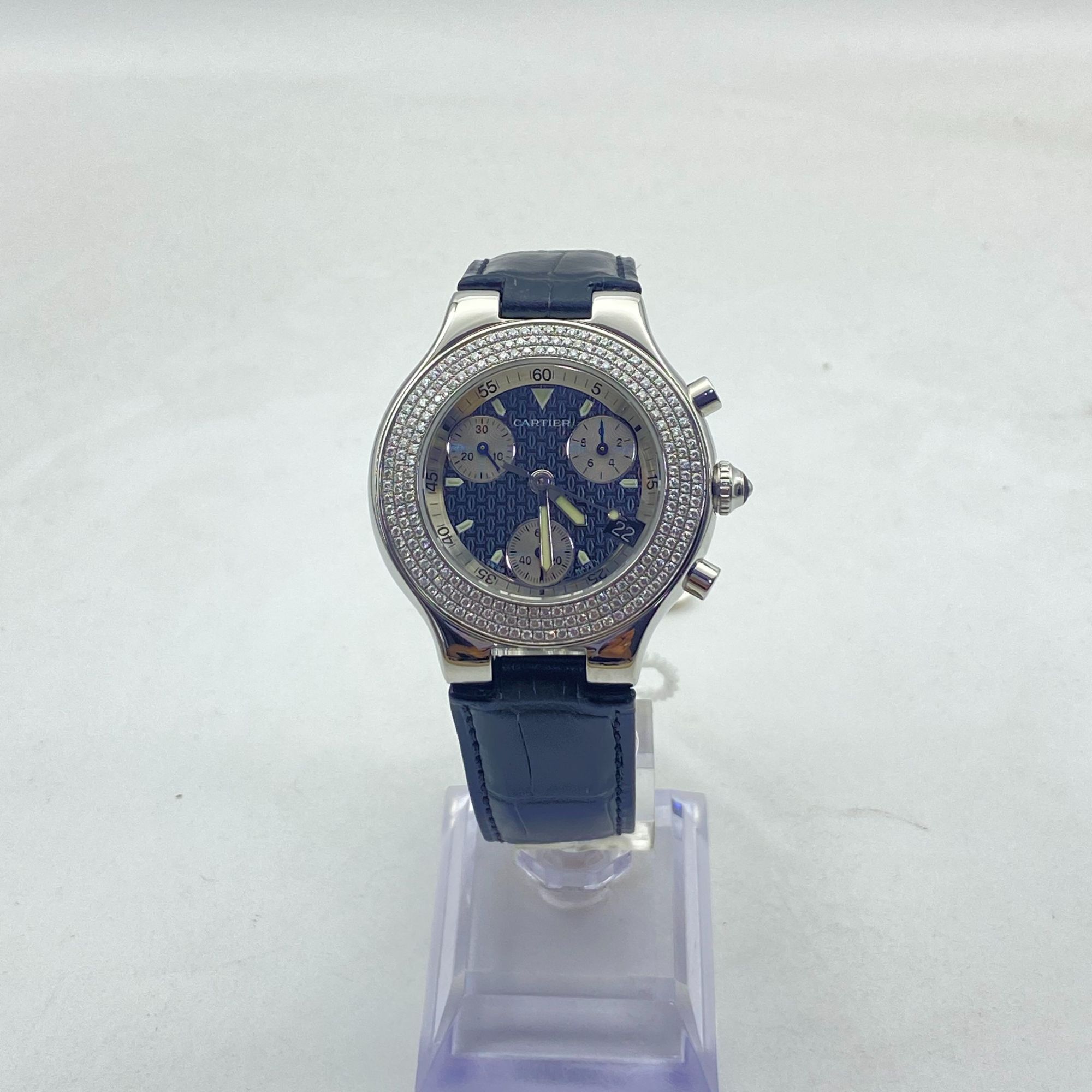 95新 Cartier/卡地亚 21世纪系列/34MM/石英/后镶钻