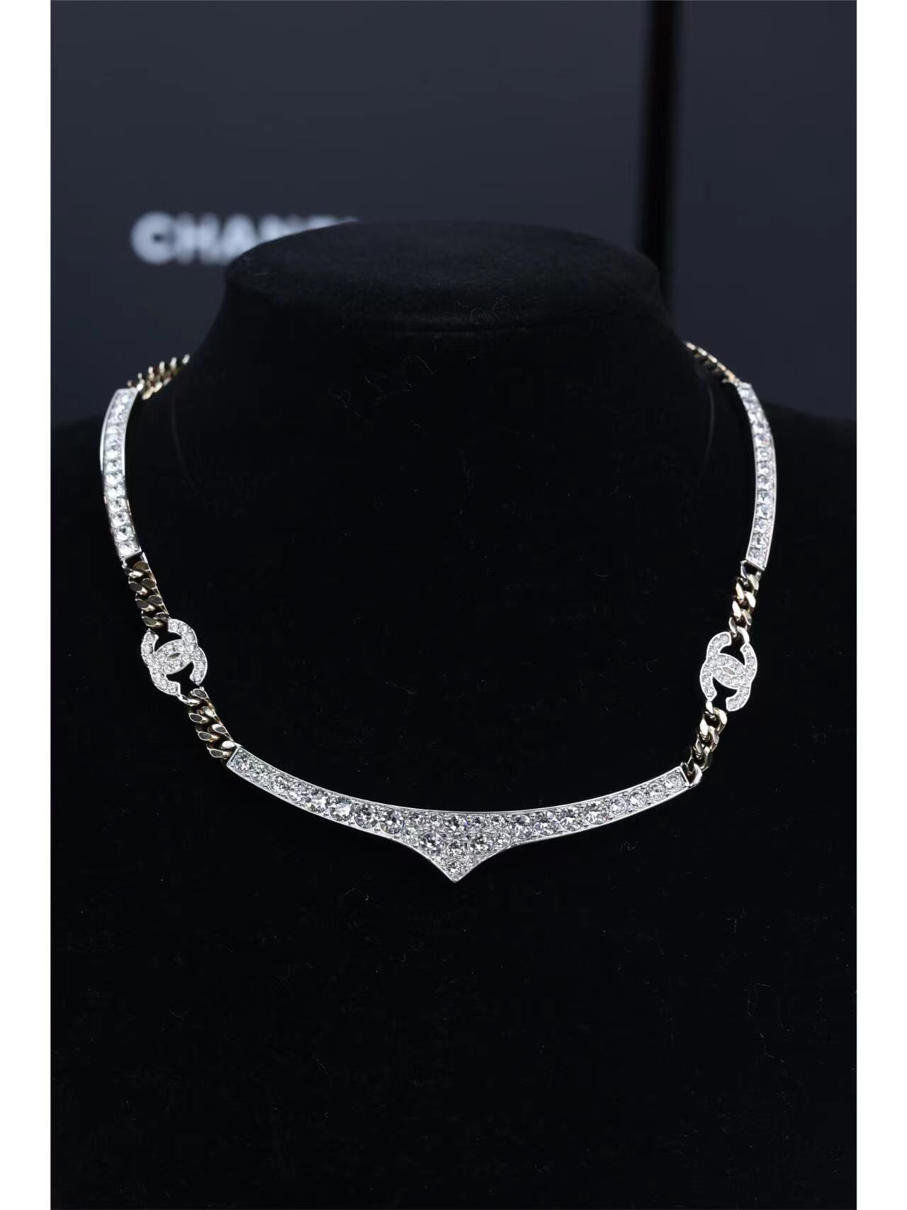 95新 Chanel/香奈儿 21p 城堡满钻项链 12766144