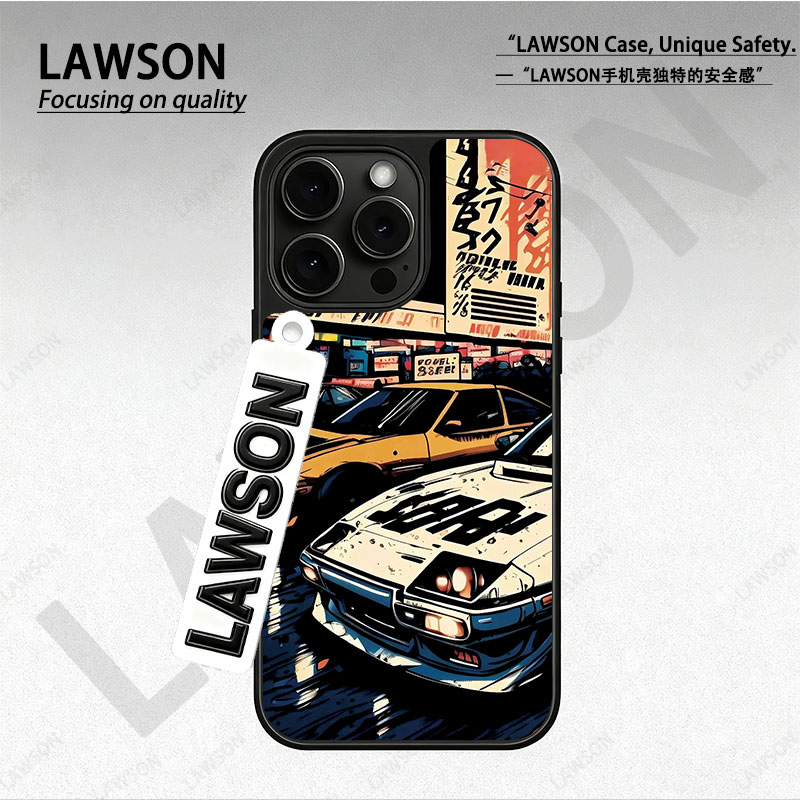 JDM磨砂磁吸黑边苹果17promax/16/15华为小米防摔防汗手机壳