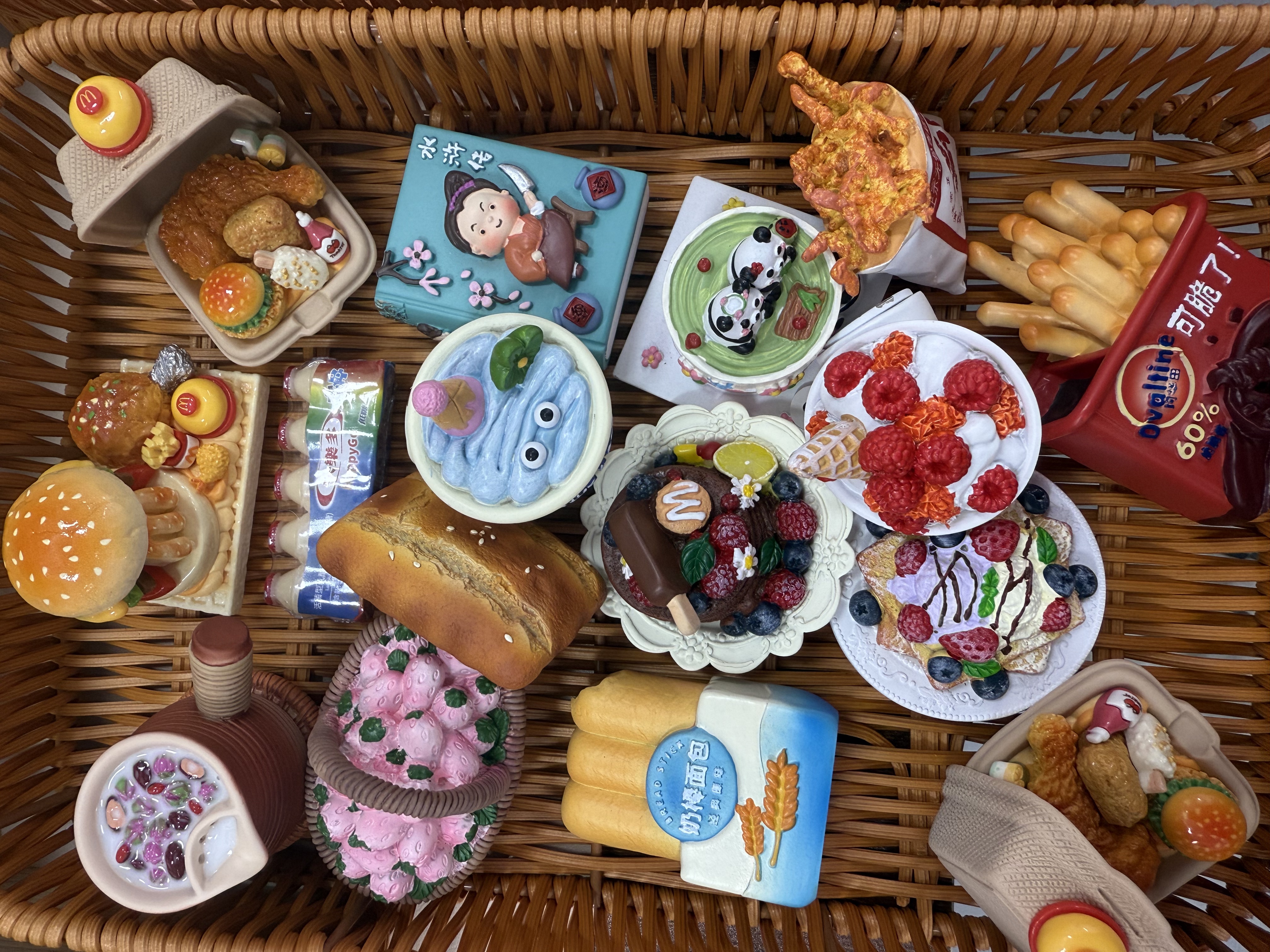 扣号拍【不单拍！】冰箱贴手绘磁吸摆件