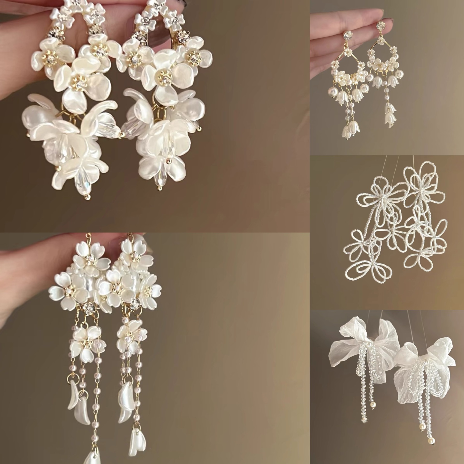 铜合金亚克力耳饰 复古时尚耳环气质轻奢长款耳饰手镯项链百搭链