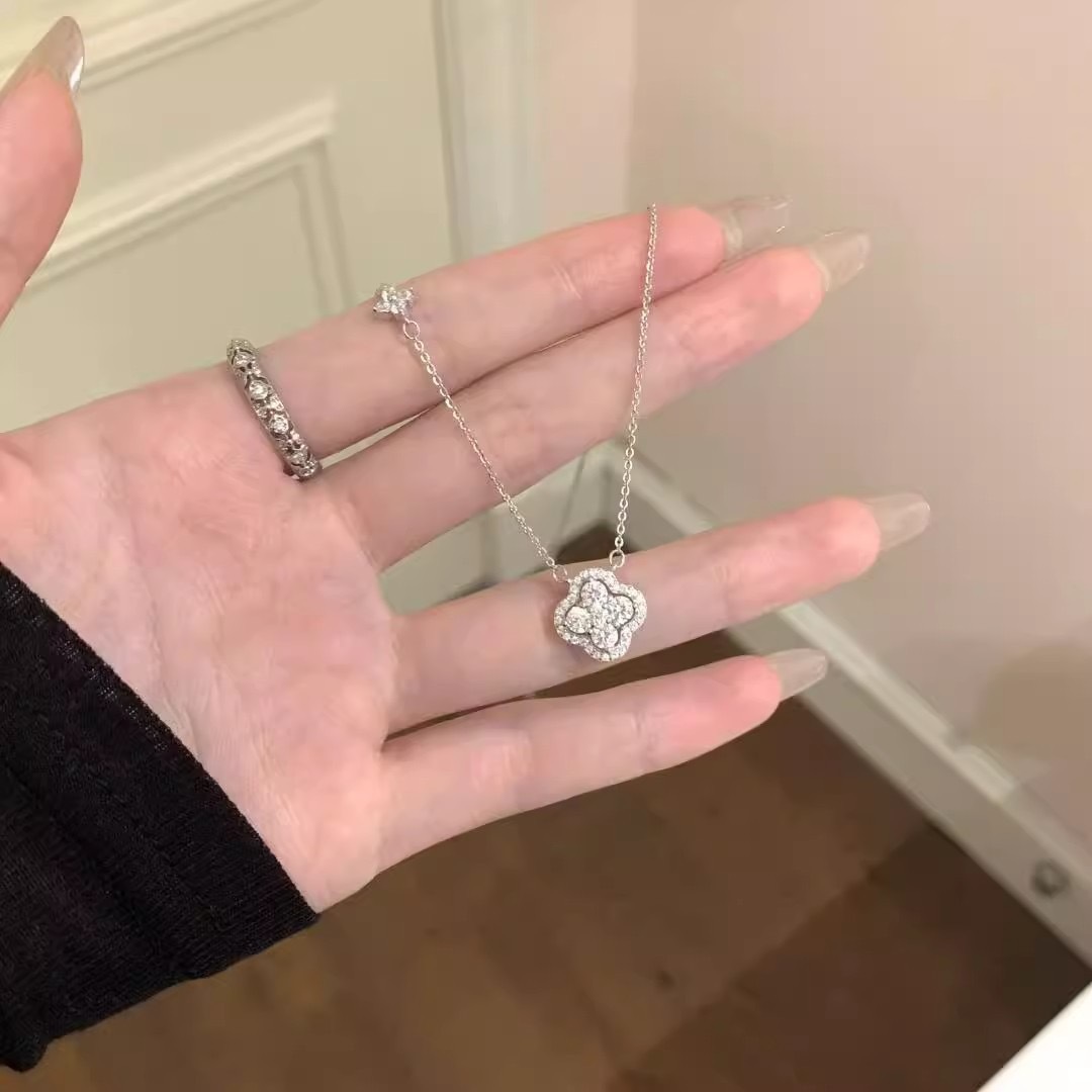 铜锆石项链 项链气质女日韩坠链轻奢小众饰品小众百搭冷淡风