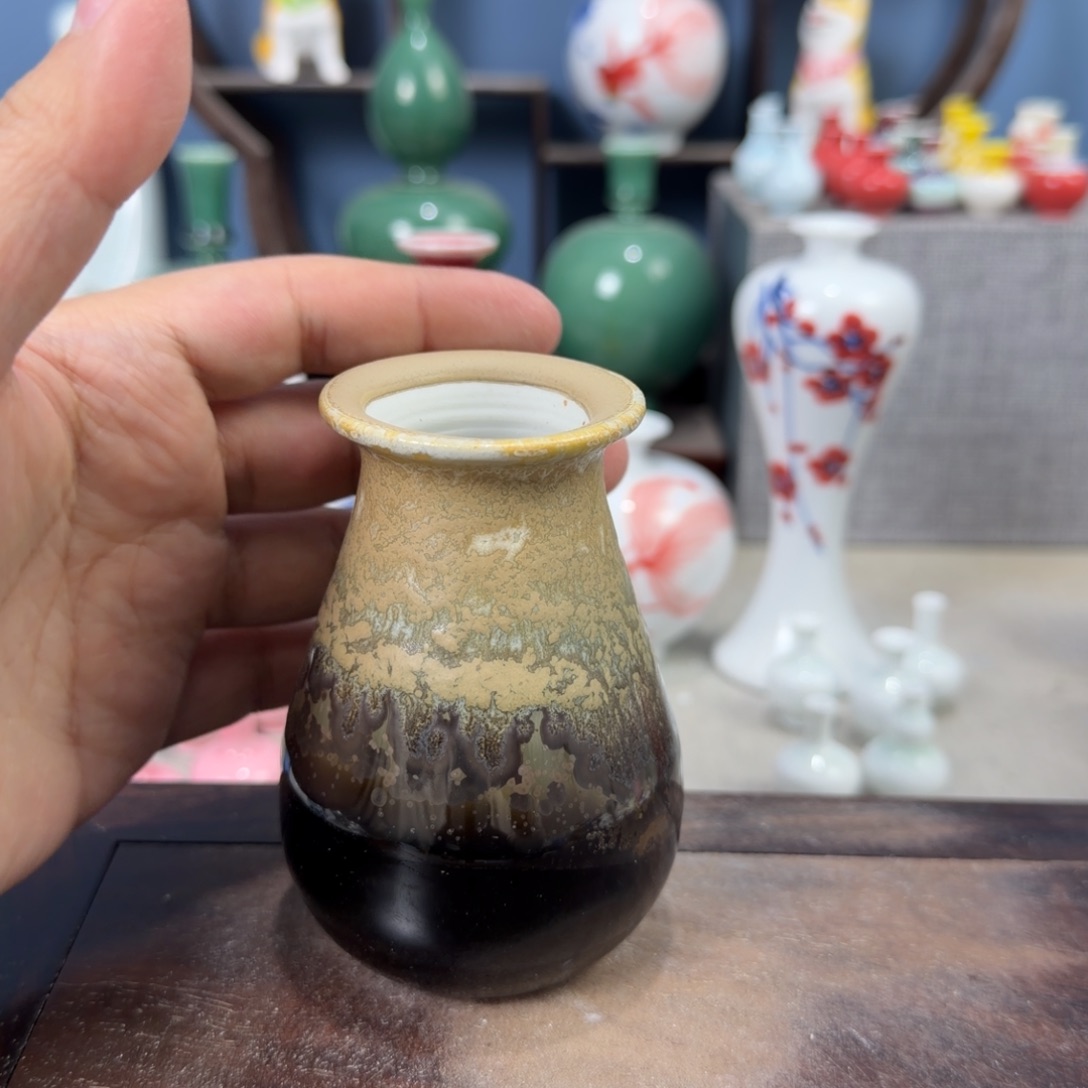 陶瓷手工小花器摆件