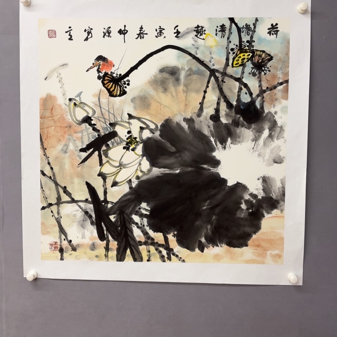 国画艺术家真人手绘