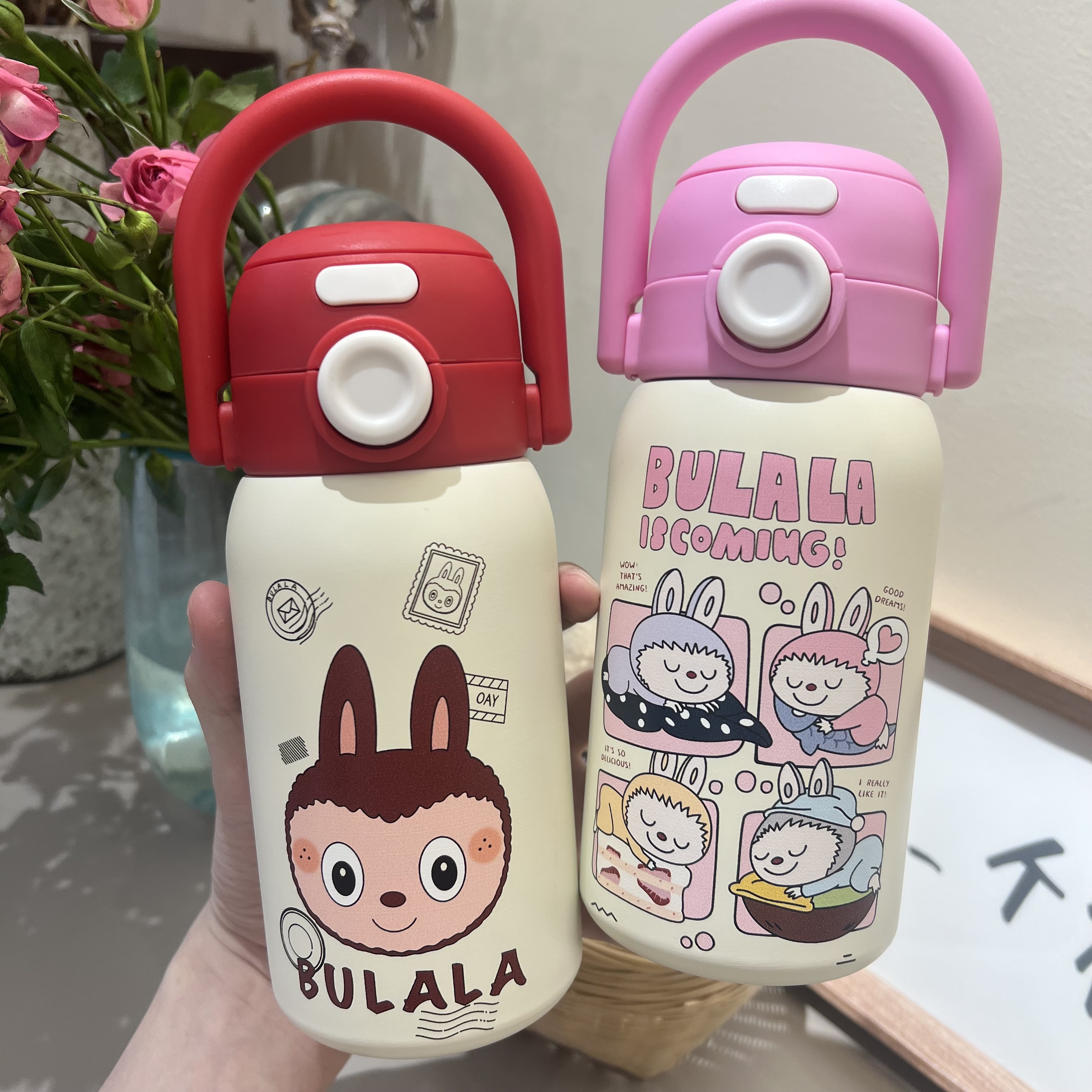 新款2025拉布布保温杯儿童学生可爱水杯子爆款2025最新款