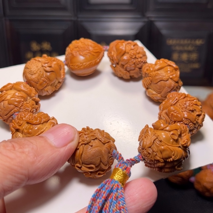 ****】手串橄榄核八大明王