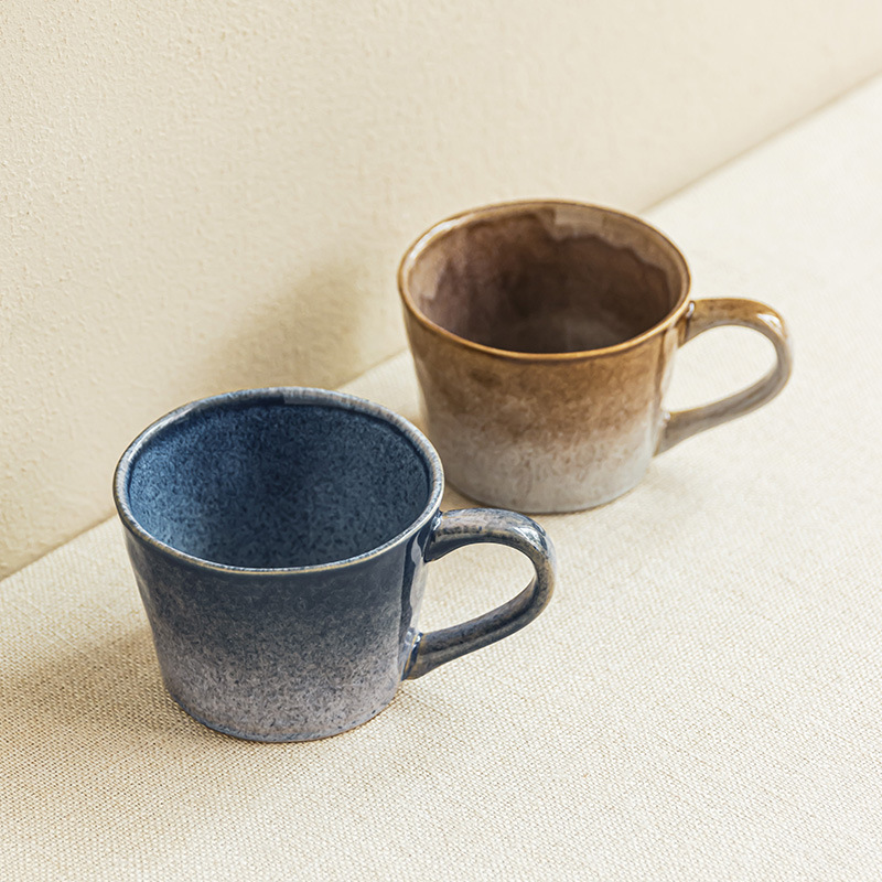 杯子马克杯窑变流光杯高颜值咖啡杯家用陶瓷杯批发极简风水杯茶杯