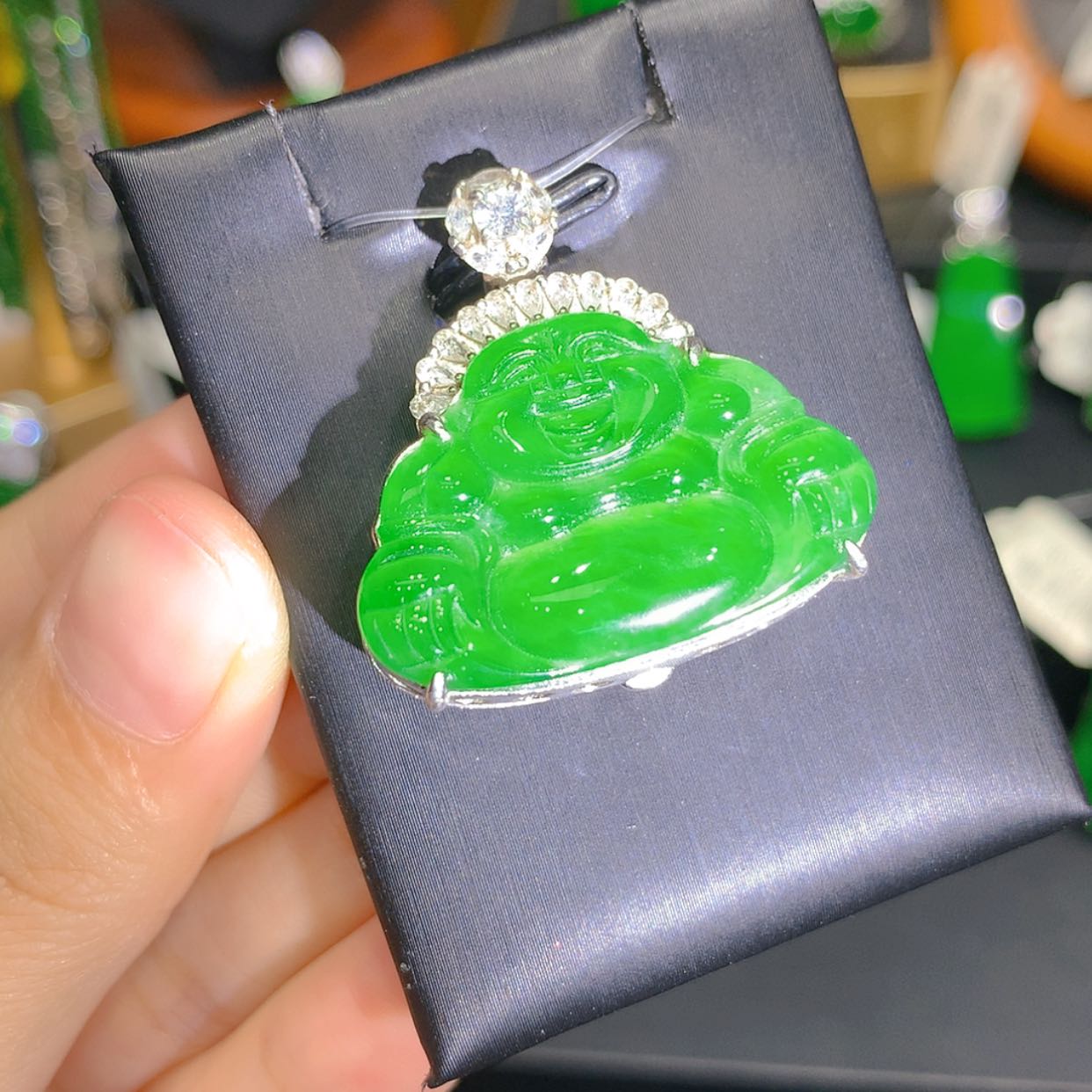 【闪购商品】颈饰银S925镶嵌翡翠4柒姐