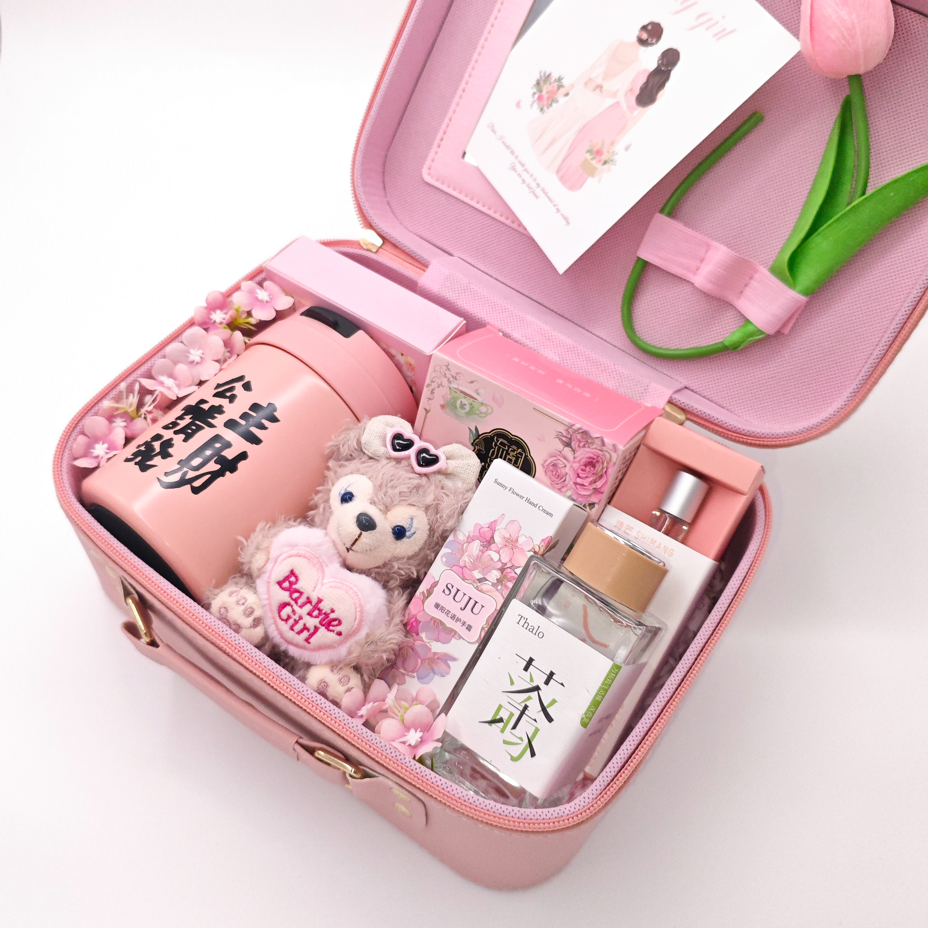 超实用结婚伴娘礼伴手礼高档皮质手提化妆包送闺蜜生日礼物