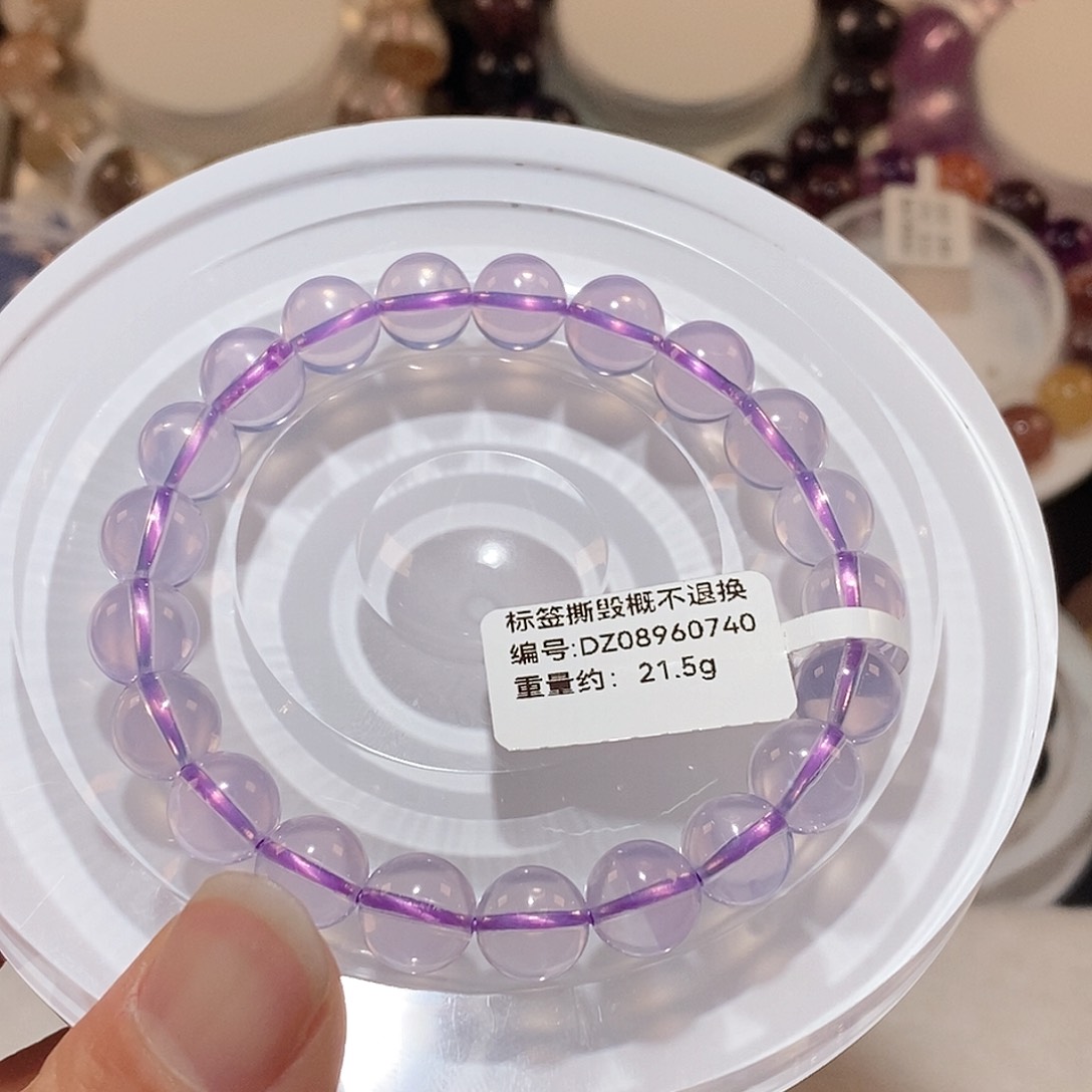 水晶手链未镶嵌宁***娘J紫玉晶手链