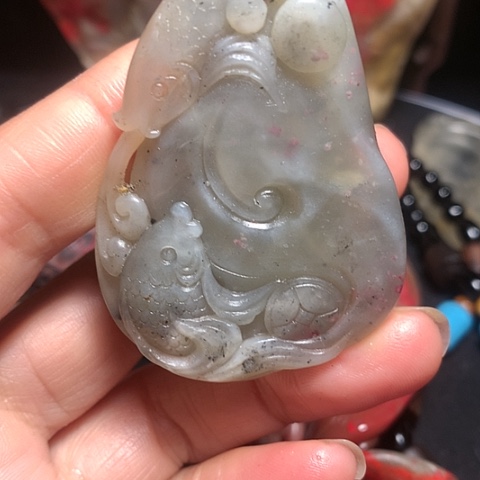 昌化石昌化鸡血石挂件