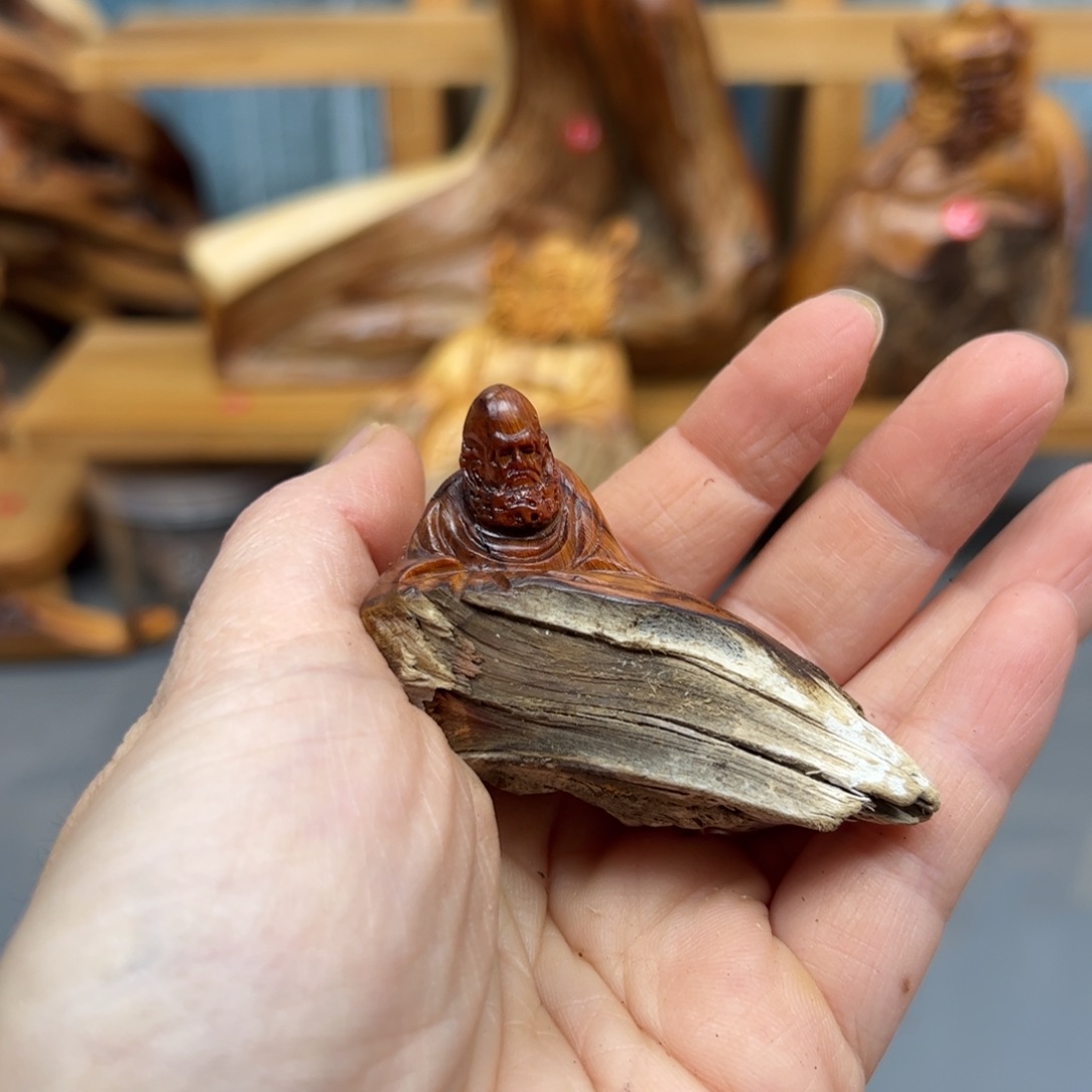 柏木崖柏木摆件手把件，17