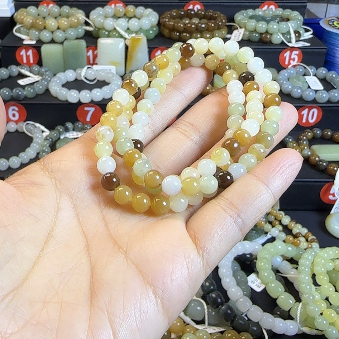 和田玉未镶嵌手链