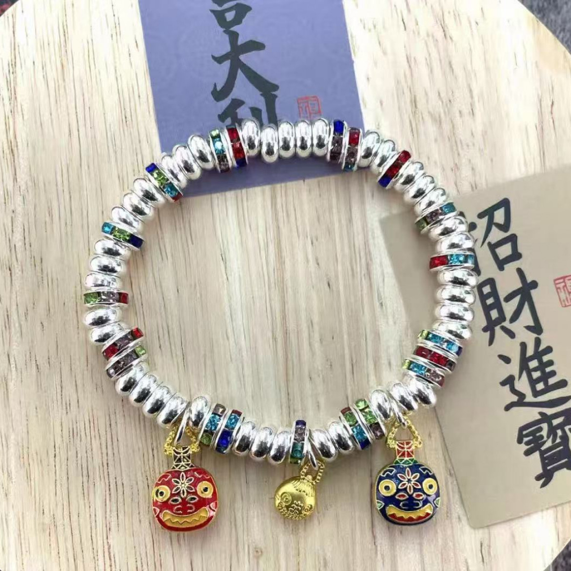 YZ055彩砖吞金兽手环 无礼盒