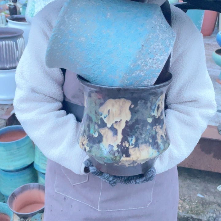 紫砂花盆口20高20正品正品